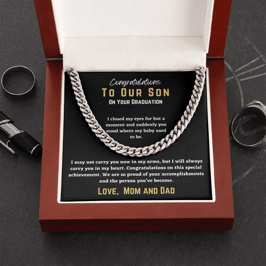 To Our Son -  Cuban Link Chain Necklace