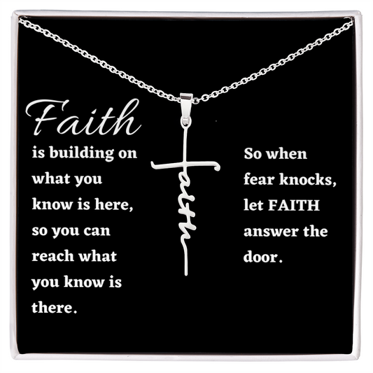 Faith Is Building - Faith Cross Necklace