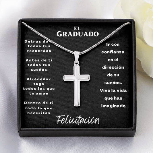 The Graduate (Spanish) - Stainless Steel Cross Necklace